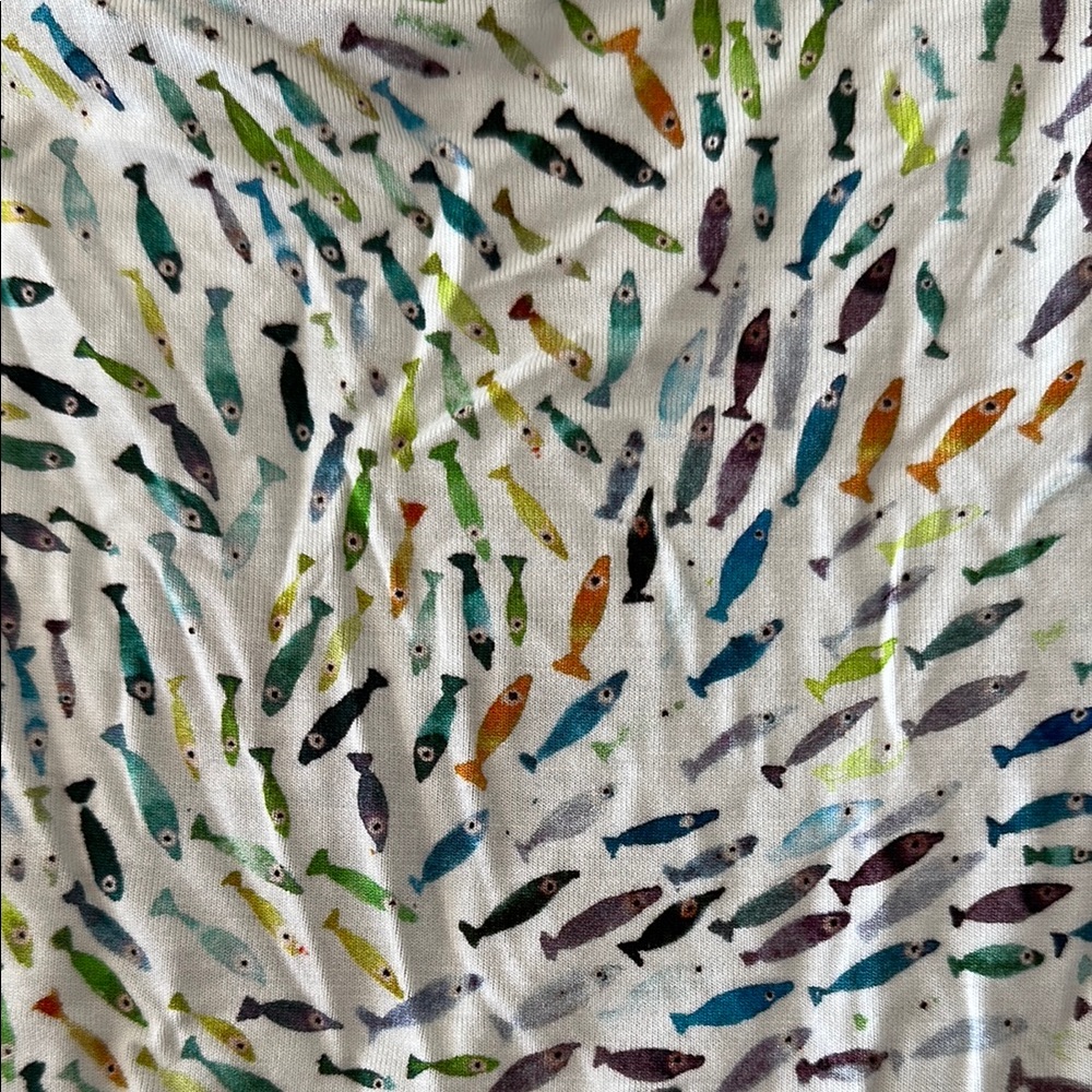 Salaam multicolor, fish Drape Blouse in the USA - Picture 4 of 5